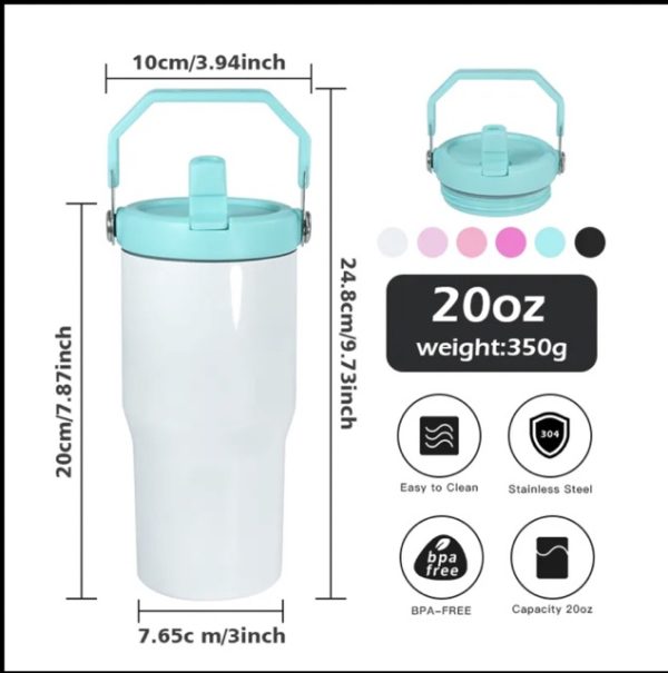 20oz with Coloured Lid & Handle